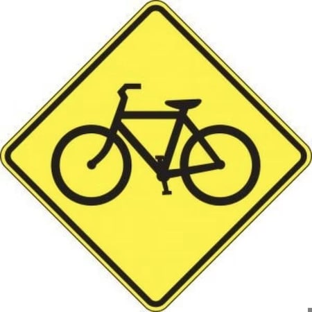 Accuform CROSSING SIGN BICYCLE 30 in  X 30 in  DG FRW450DP
